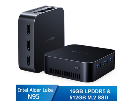 Mini PC BLACKVIEW MP80 (Intel Alder Lake N95 - RAM:16 GB - 512 GB SSD - Pro - Intel UHD Graphics) - Azul