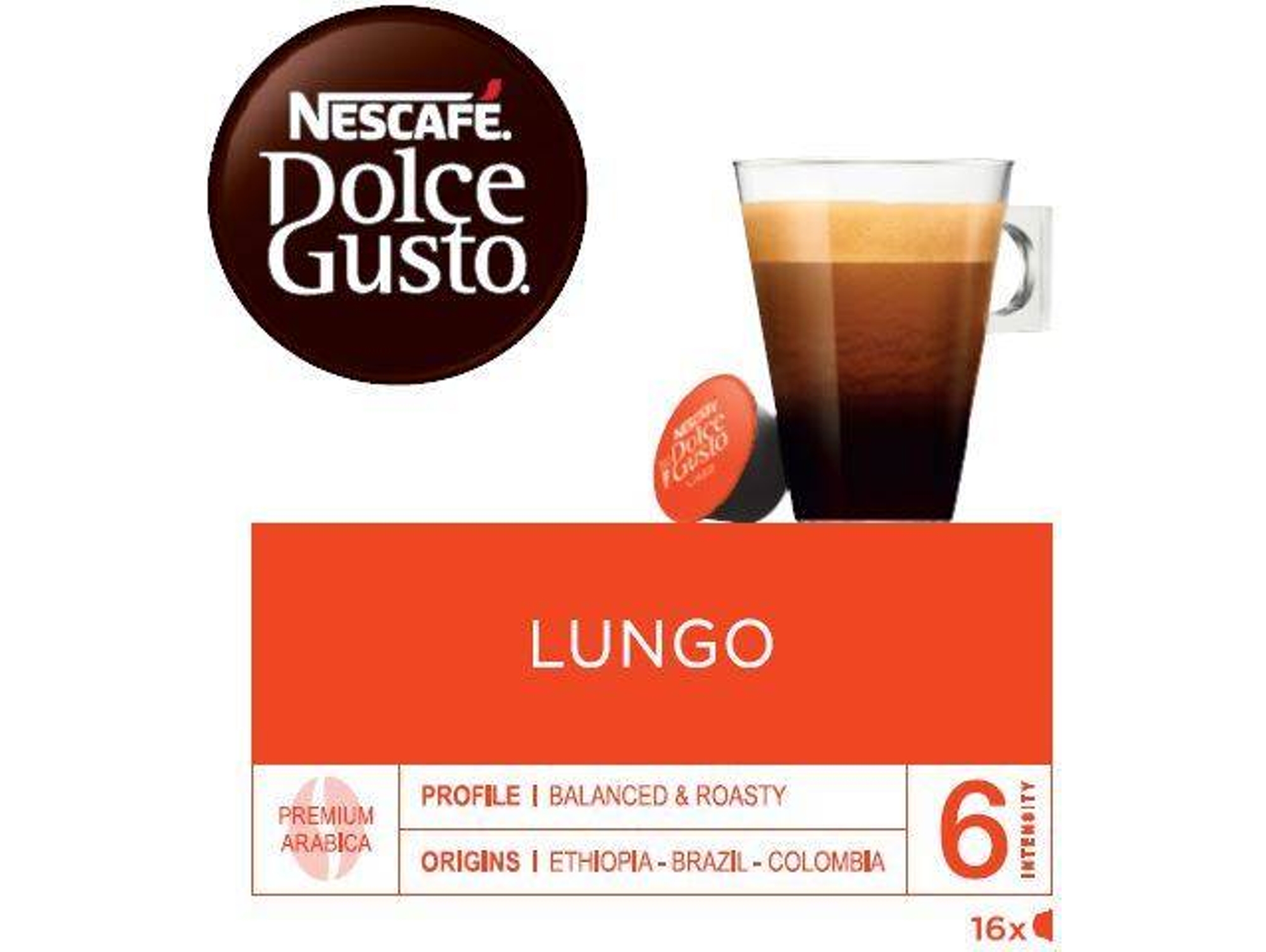 Cápsulas Café DOLCE GUSTO Lungo