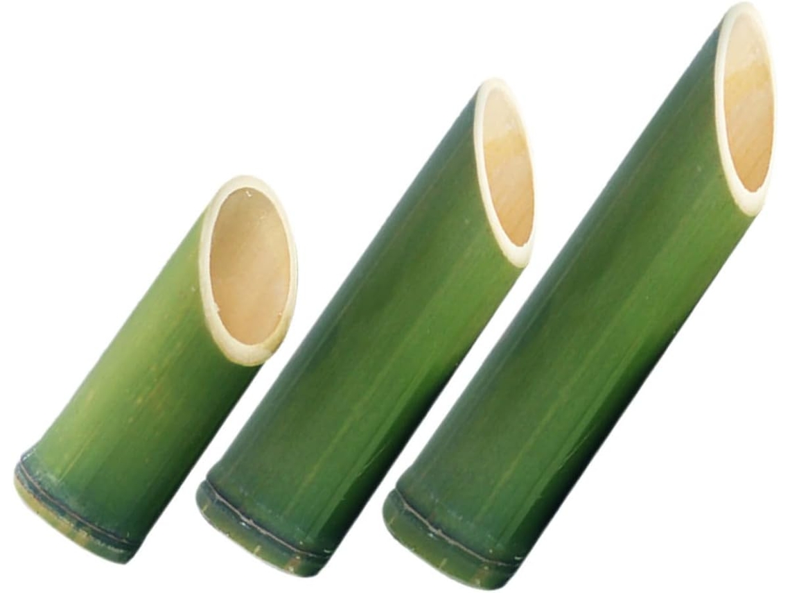 Juego De 3 Jarrones Modernos De Bambú Con Anillos Decorativos Para Arreglos Florales Y Decoración De Bodas.