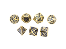 Yncm-set De 7 Dados Poliédricos De Metal Exquisitos Para Juegos De Rol Y Mesas Fiesta Navideña Tipo 1