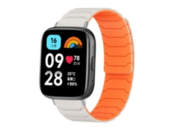 Bracelete Para Redmi Watch 3 Active / Lite - Silicone Magnético Laranja Starlight
