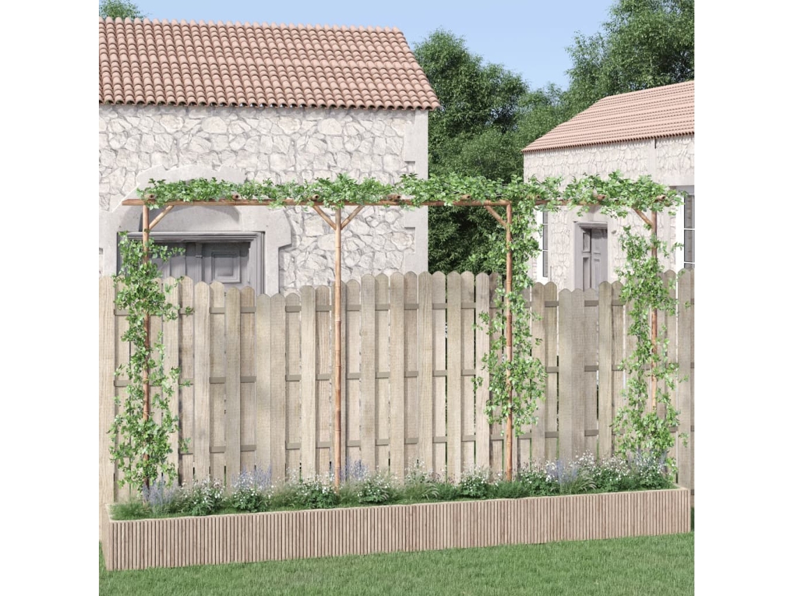 Pérgola De Bambú 385x40x205 Cm