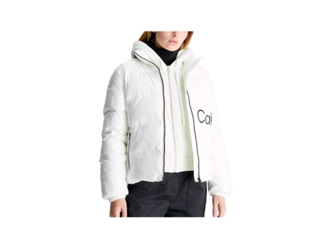 Plumífero de Mujer CALVIN KLEIN Authentic Nylon Blanco (S)