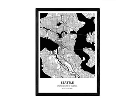 Poster NACNIC Mapa de Seatle USA (A3)