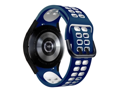 Correa de Silicona bicolor con hebilla de doble orificio para Samsung Galaxy Watch 5 40mm/44mm/5 Pro 45mm - azul medianoche/blanco