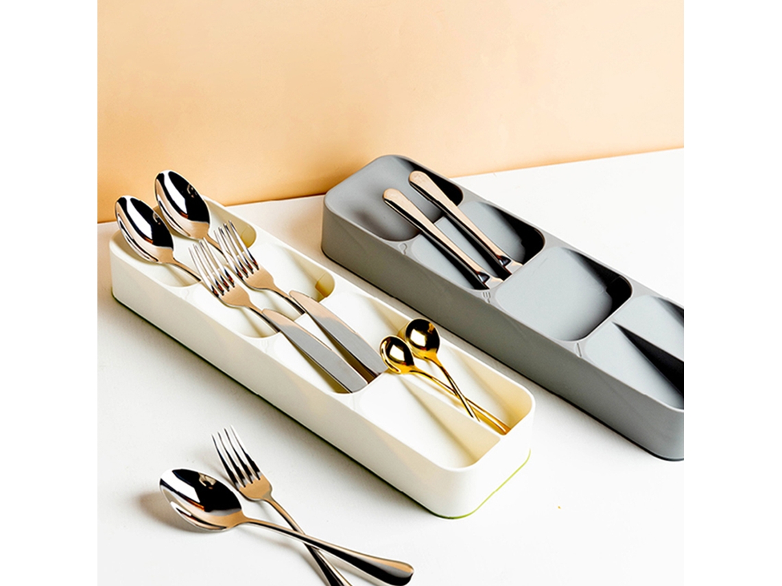 Organizador De Cubiertos Para Cajón De Cocina Con Compartimentos Individuales Para Tenedores, Cuchillos Y Cucharas.