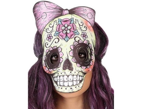 Máscara DISFRAZZES Dia De Los Muertos Catrina Con Lazo