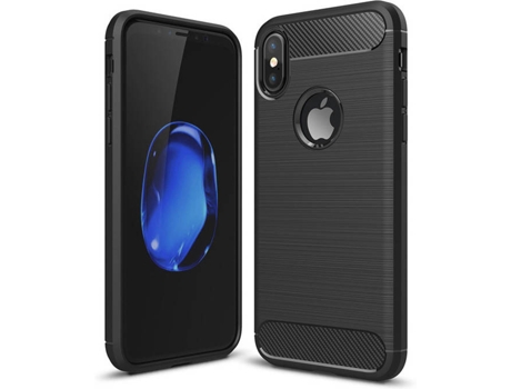 Carcasa iPhone X Multi4you Gel TPU Carbono Negro