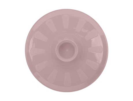 PLASTIC FORTE - Juego de 2 Tapas Gira Tortillas en Plástico con Agarre Central. Rosa