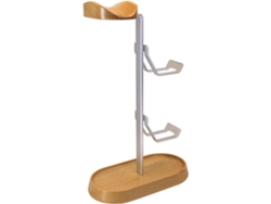 Soporte De Almacenamiento De Doble Función Para Auriculares De Videojuegos, Fabricado En Madera Y Metal.