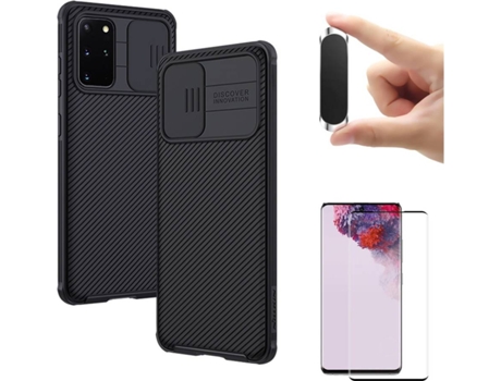 Carcasa, Protector y Soporte Samsung S20 Plus Nillkin Camshield Negro