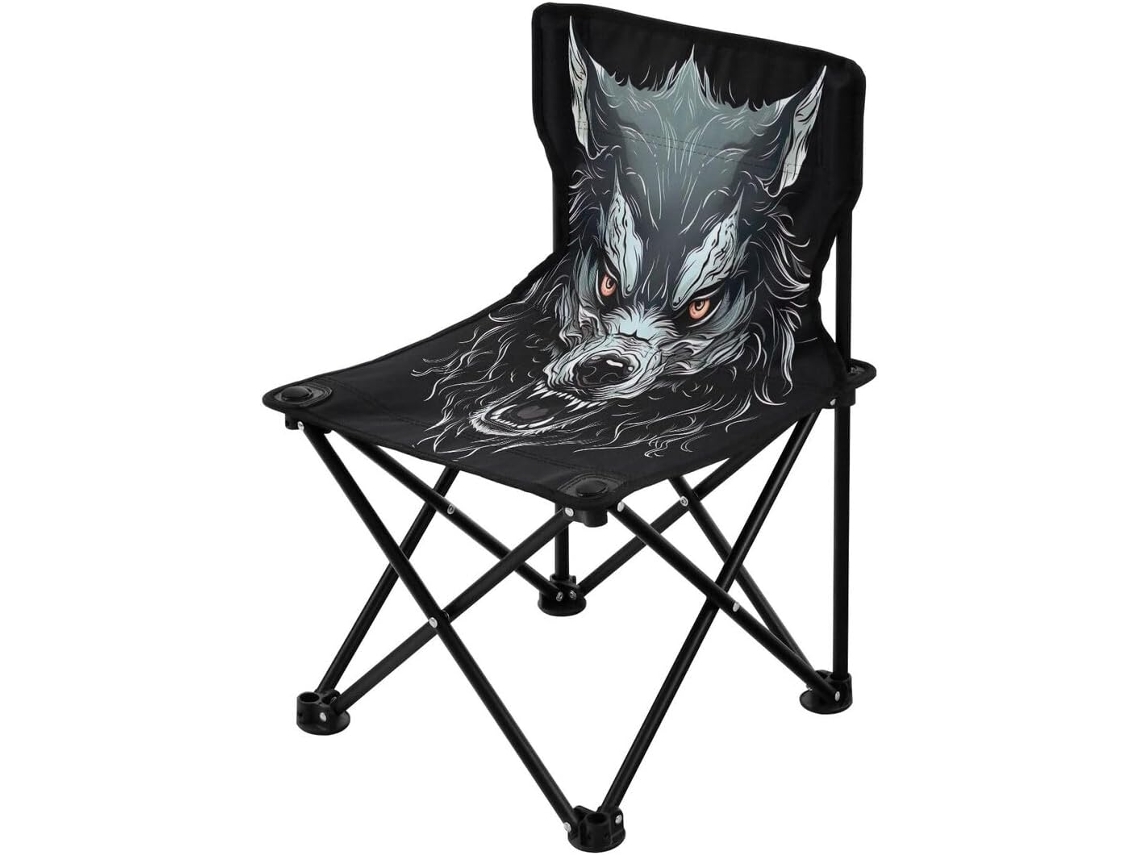 Silla de camping Alipis de tela y patas, plegable, portátil, ligera, ideal para acampar.
