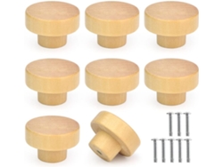 8 Tiradores De Muebles De Cajón De Ratán De Madera Natural Para Jóvenes Y