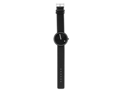 Reloj De Pulsera Analógico De Cuarzo Para Parejas Con Correa De Pu, Estilo Elegante E Informal, Esfera Negra.