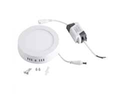 VYLARA Luminária de teto LED redonda de 6 W com luz quente para montagem em superfície