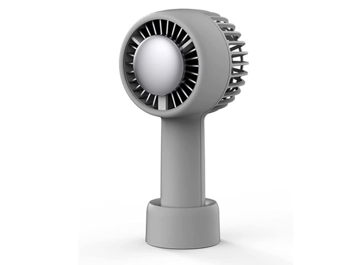 Mini ventilador portátil de mano con refrigeración semiconductora para un enfriamiento rápido, recargable por USB, color gris Gusshious