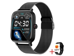 Dafit i13 Reloj inteligente Frecuencia cardíaca Presión arterial Bluetooth Llamada Podómetro Deportes, Acero negro GODTVAGT