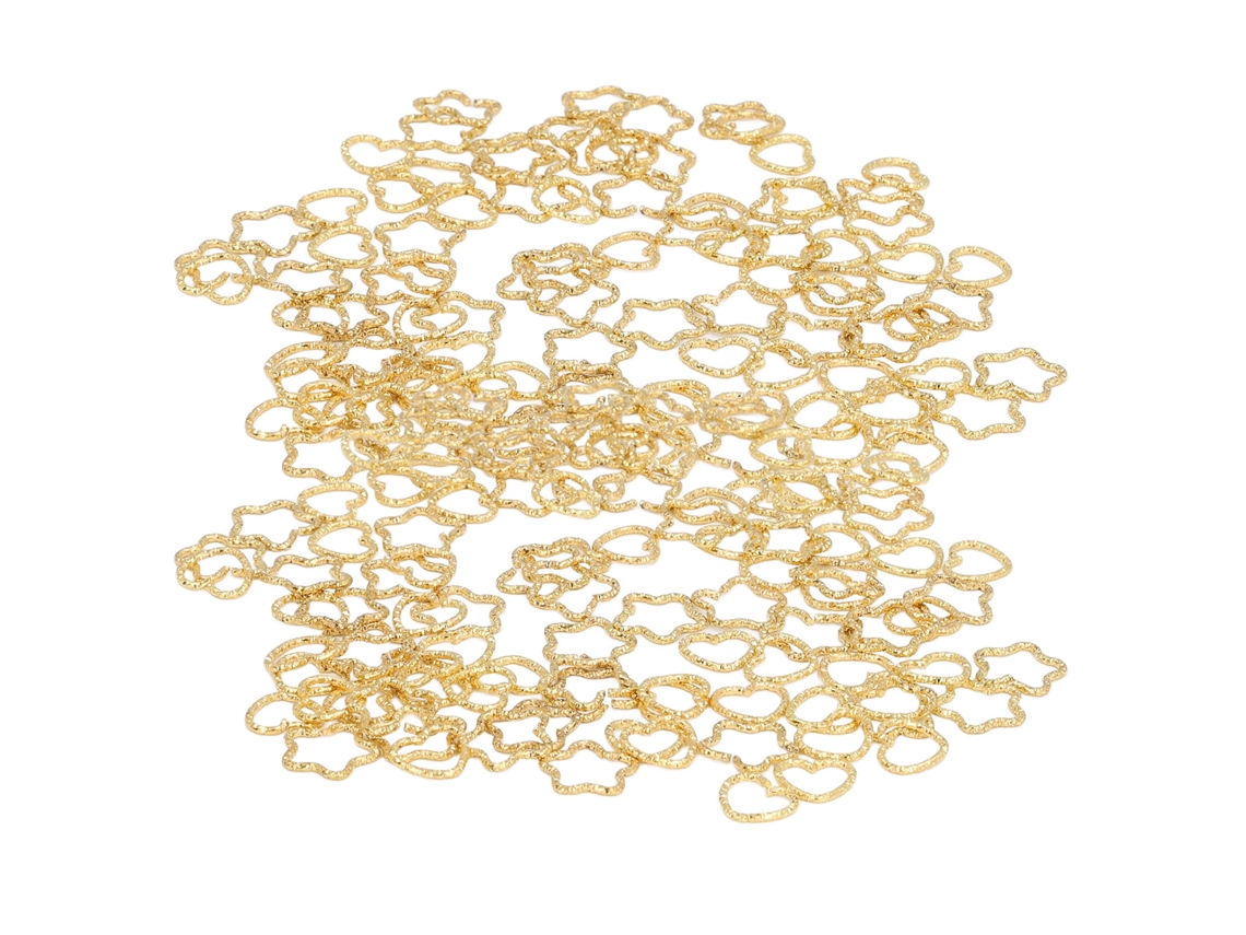 100pcs Anillos De Trenza En Forma De Estrella Y Corazón Para Fiesta