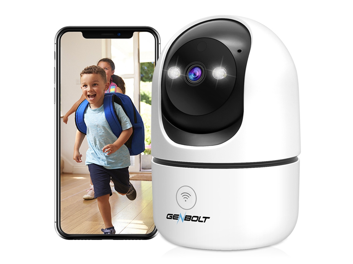 Genbolt Cámara 2k Seguridad Wifi Interior, Detección Humana, Alarma Audio