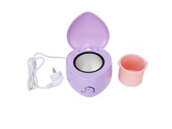Mini máquina de aquecimento de cera 2026 com recipiente de silicone, formato de coração, fácil de limpar, copo elétrico para cera, roxo, plugue UE 220V