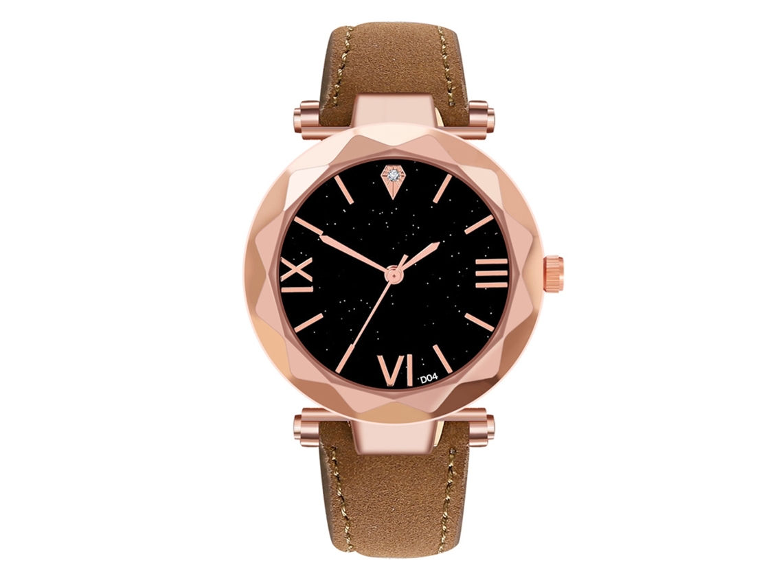 Reloj De Negocios De Piel Para Mujer Con Movimiento De Cuarzo D04-b (café)