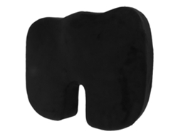 Cojín para silla de oficina de poliéster negro, antideslizante y cómodo.