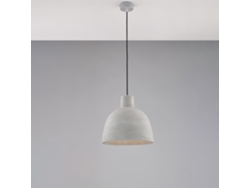 Lámpara colgante Atena de metal lacado en blanco y aluminio con LED CCT integrado, mando a distancia y cableado eléctrico regulable. 100 x 64 Belight