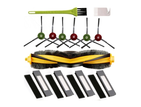 1xroller brush 4x filtros 6x escovas laterais para ecovacs deebot ozmo 920