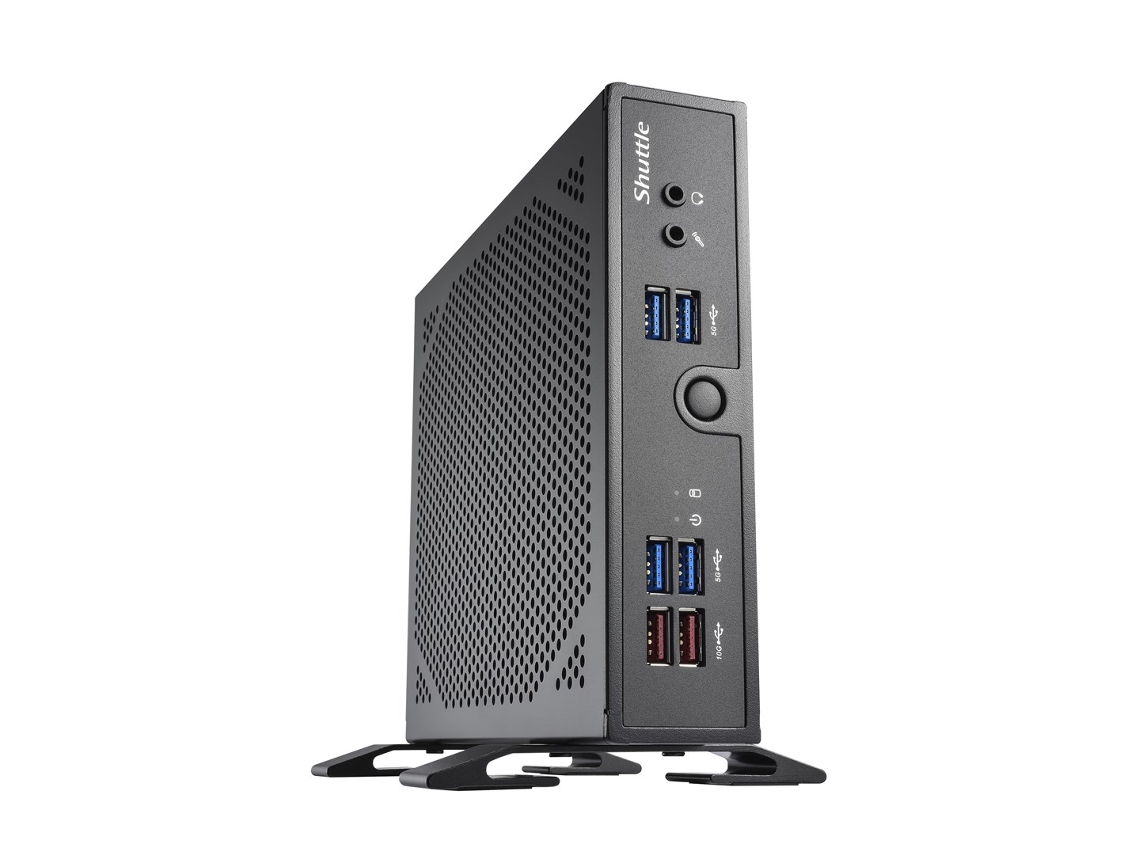 Shuttle XPC Slim Barebone DS50U3, Intel i3 1315U, 2x LAN, 1x COM, 1x HDMI, 1x DP, 1x VGA, sin ventilador, 24/Dell (1x 2,5 Gbit, 1x 1 Gbit)