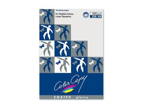 Papel Color Copy Brillo, Emb. 250 fls, 200 grs, A4