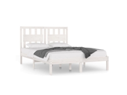 Maison Exclusive - Estructura Cama Doble Pequeña Sin Colchón Madera Maciza Blanco