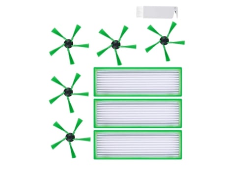 9 piezas filtros cepillo de repuesto para aspiradora Robot Vorwerk Kobold Vr200, filtro de repuesto, cepillos laterales