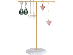 Soporte de metal para pendientes en forma de T, organizador de joyas, soporte para pendientes en forma de T, construcción robusta, diseño elegante para collares, pulseras y anillos.