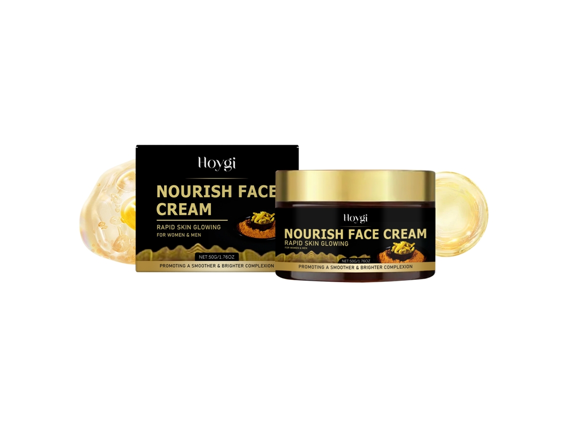 Crema antiarrugas con cúrcuma e hidratación intensa.