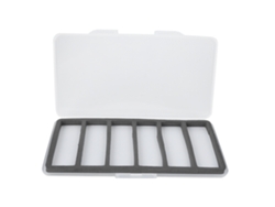 Caja magnética de ABS para aparejos de pesca con espuma y 6 compartimentos.