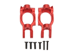 2 Bloques De Rueda De Buje En C De Aluminio De Alta Resistencia Para Coches Rc Losi Hammer Rey Rock Rey 1/10 Rojos