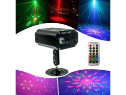 Luz de palco Led Rgb Dj Disco Laser Projeção Festa Luz Com Controle Remoto GERTIZ