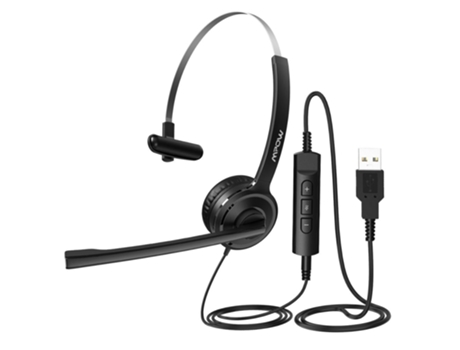 Auriculares con cable SLOWMOOSE Usb Micrófono para PC Laptop