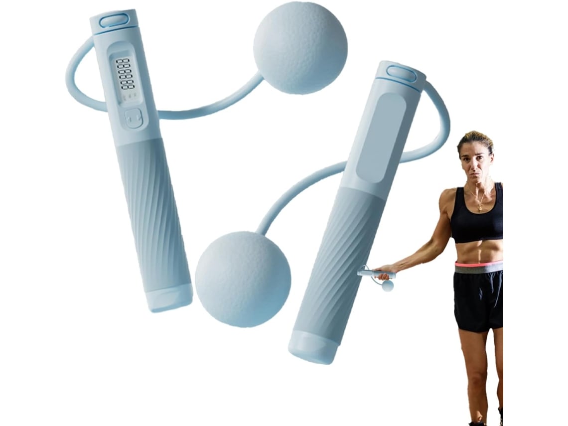 Cuerda Para Saltar - Cuerda De Salto Con Peso Para Fitness Con Contador Digital, Profesional (azul)