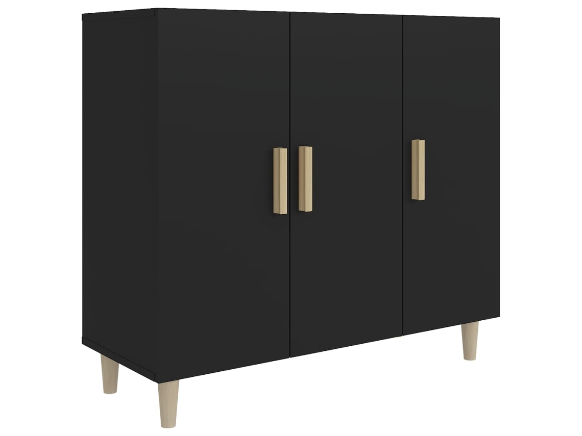 Aparador 90x34x80 cm Derivados de Madera Negro MAISON EXCLUSIVE