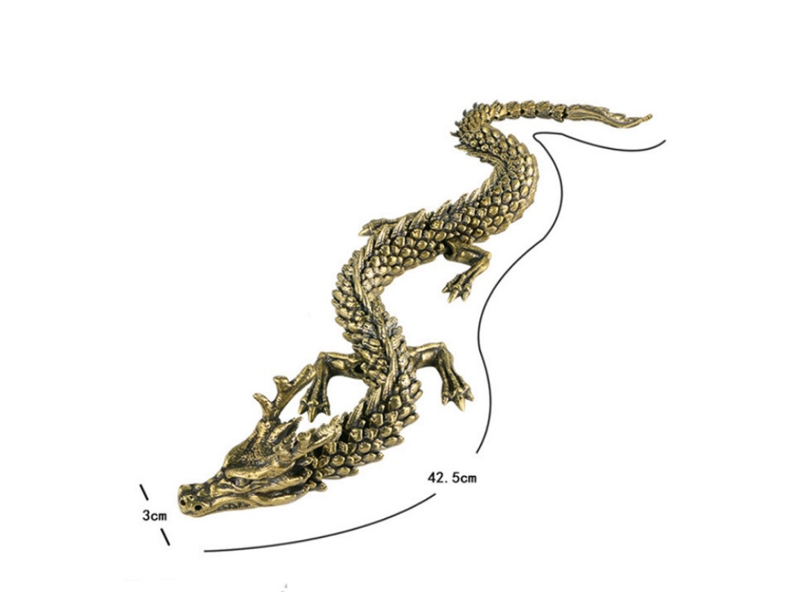 Dragón móvil con impresión 3D, dragón chino realista y flexible
