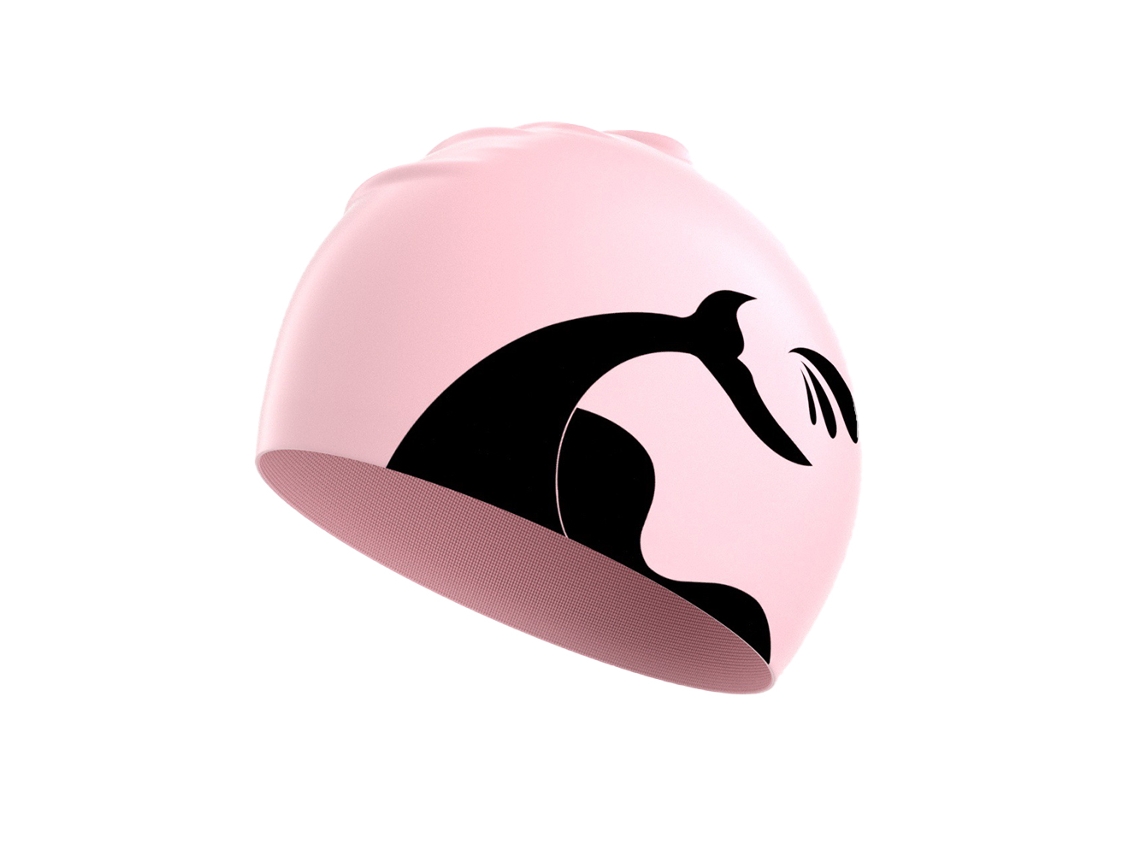 Gorros de natación de silicona para cabello largo con orejas cubiertas