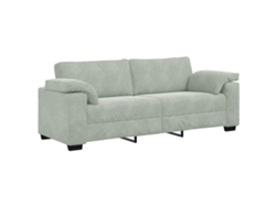 Maison Exclusive - Sofá De 3 Plazas De Terciopelo Gris Claro 220x77x82 Cm