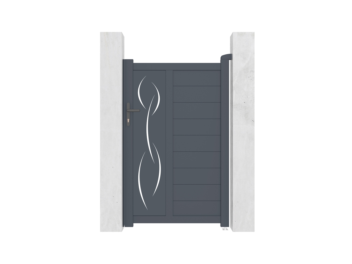 Puerta peatonal gris life 1m H.160cm