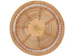 Decoración De Pared Bohemia De Ratán Natural Tejida A Mano Para El Hogar.