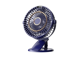 Ventilador de escritorio USB mini, portátil, recargable, con clip y pantalla LED, silencioso, USHION
