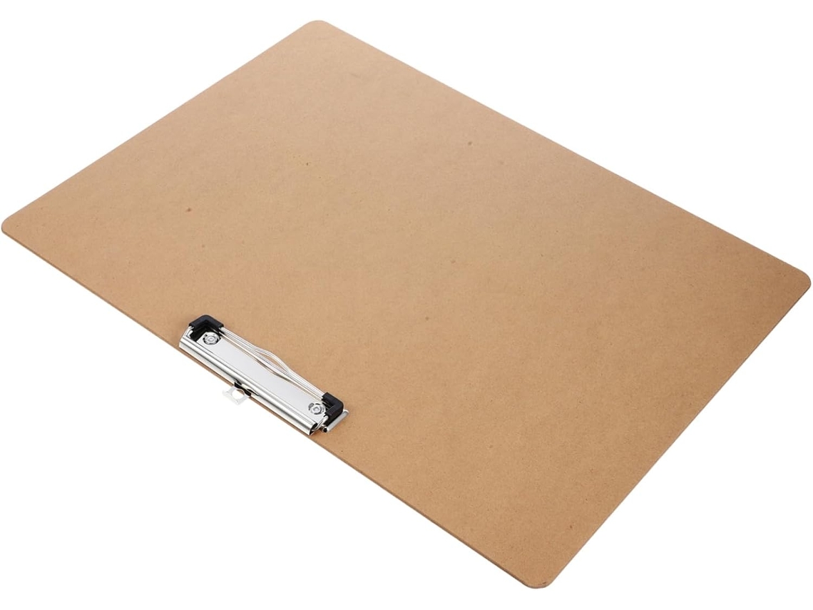 Portapapeles Horizontal De Madera Con Clip Metálico Para El Hogar, La Oficina O La Escuela.
