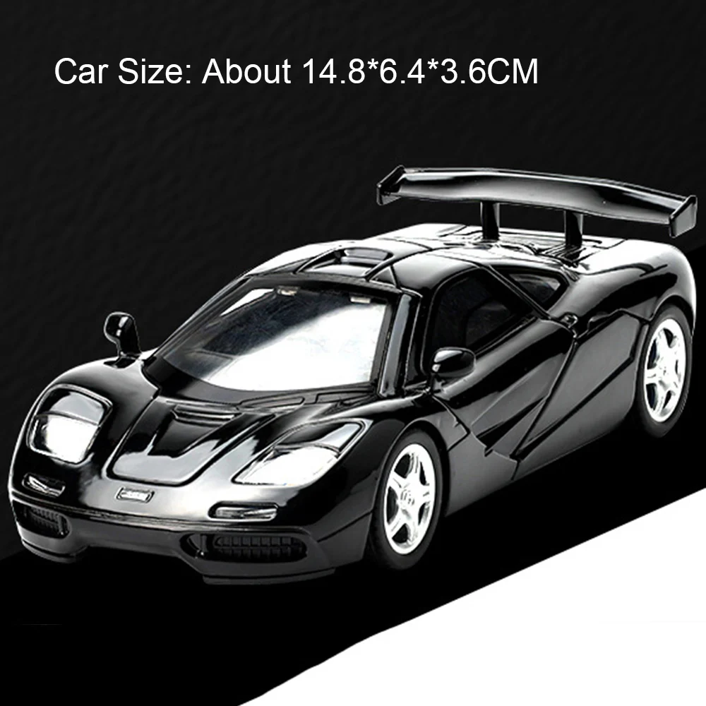 (f1 Black) Modelo De Coche Deportivo De Juguete A Escala 1:32, Carrocería De Aleación, Neumáticos De Goma, Efectos De Sonido E Iluminación.