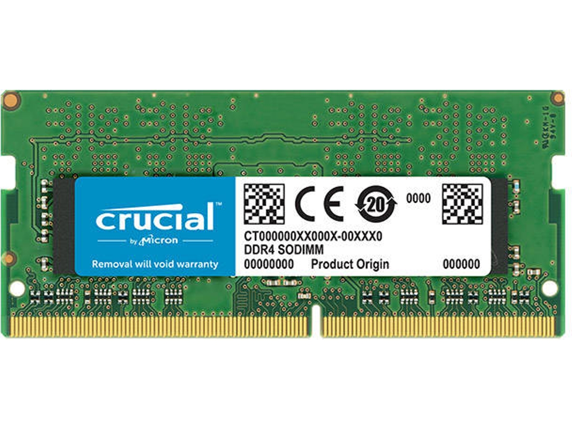 Memoria RAM DDR4 CRUCIAL CT32G4SFD8266 (1 x 32 GB - 2666 MHz - CL 19 - Verde)
