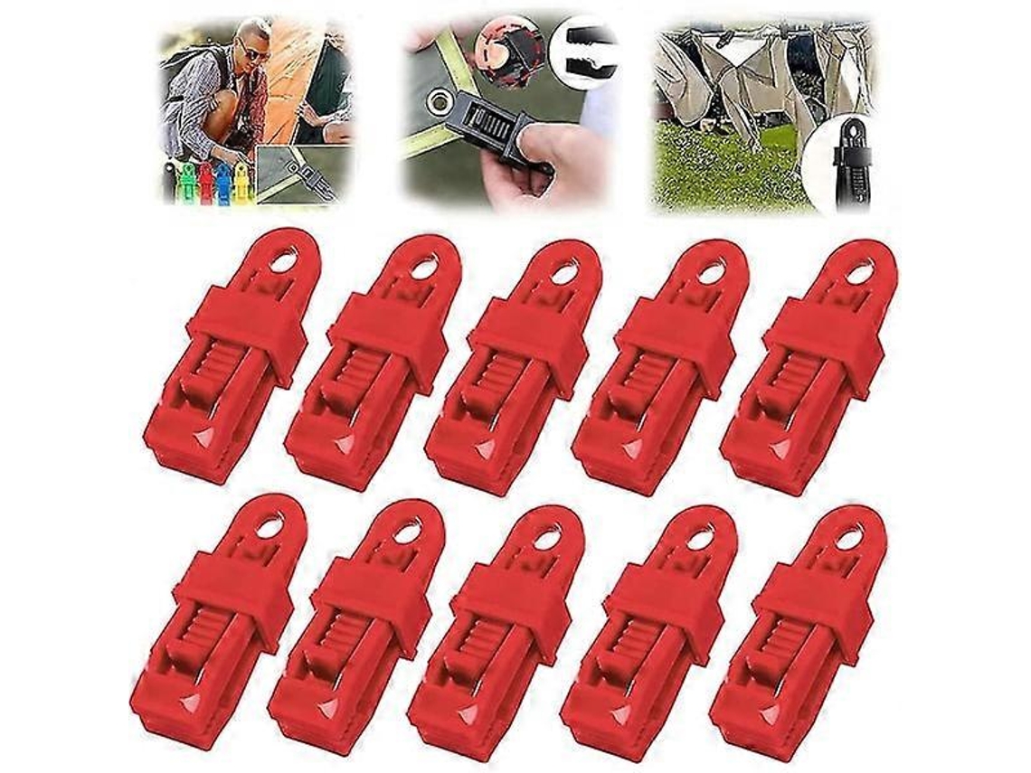 10 Clips Ajustables De Plástico Resistentes Para Lonas Y Toldos, Bloqueo Spiral, Impermeables Y Antiviento, Reutilizables Verde Oscuro